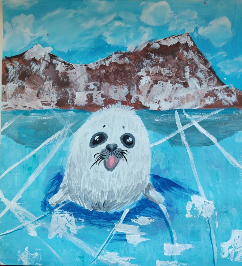 Нерпёнок на Байкале