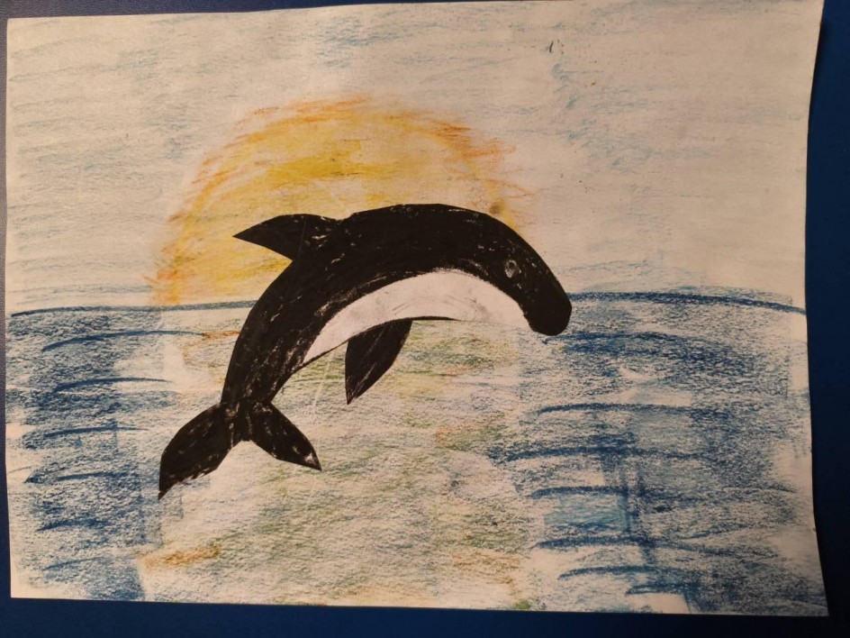 Дельфин на закате