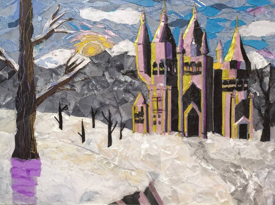 Весенний рассвет над замком