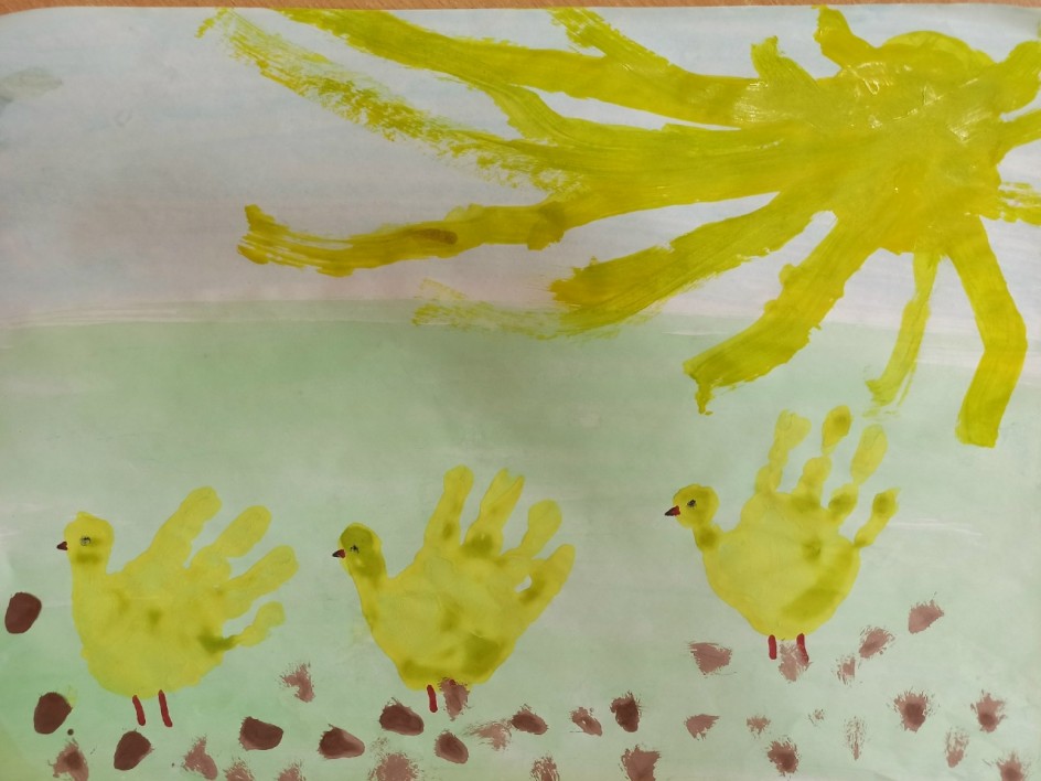 Цыплята и солнышко