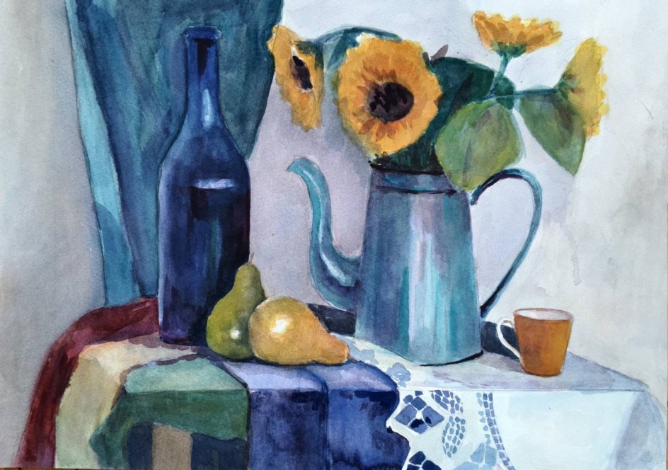 Натюрморт с подсолнухами