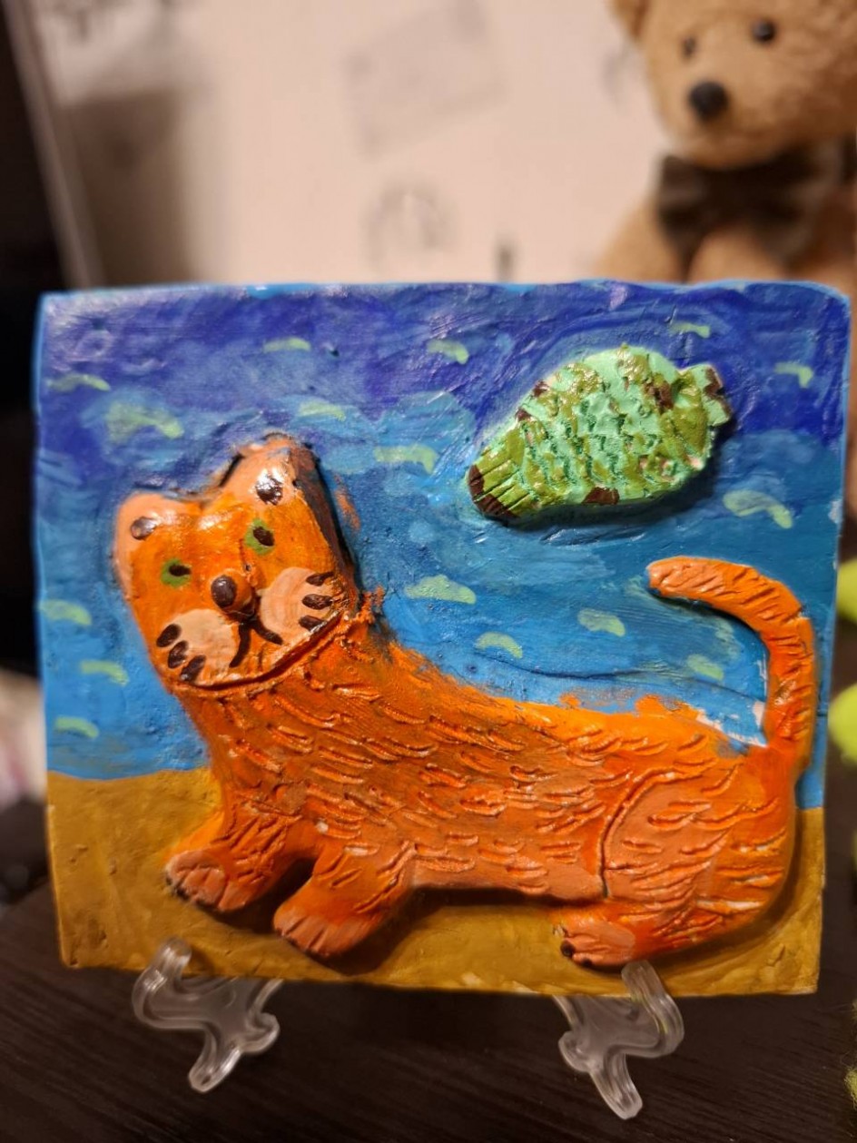 Кот с рыбкой