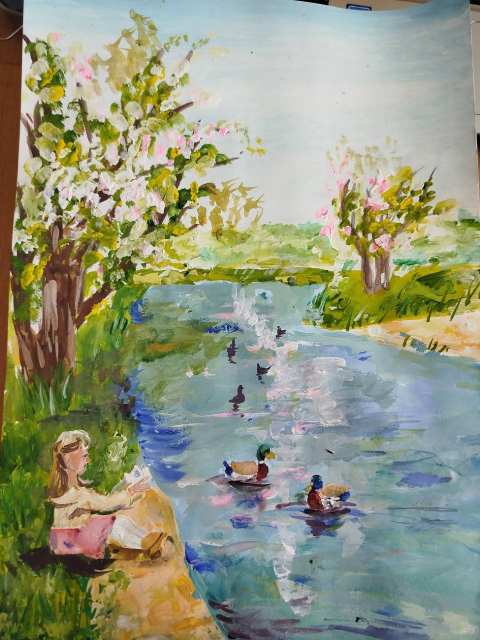 Девочка и уточки