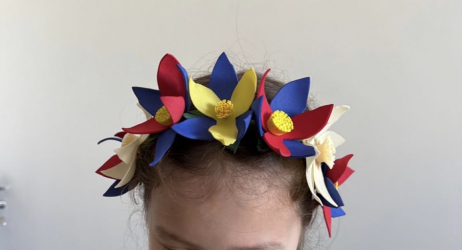 ободок подснежники из фоамирана