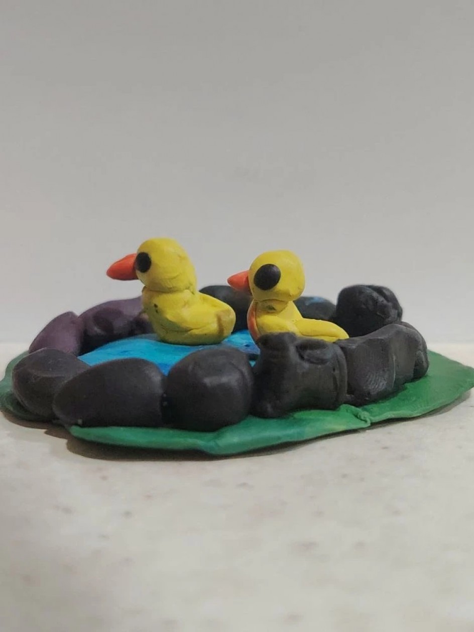 Уточки на летнем озере