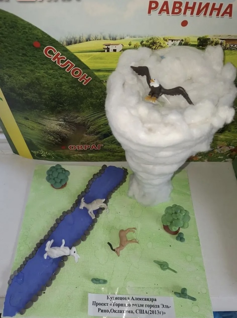 Торнадо возле города Эль-Рино, Аклахома, США