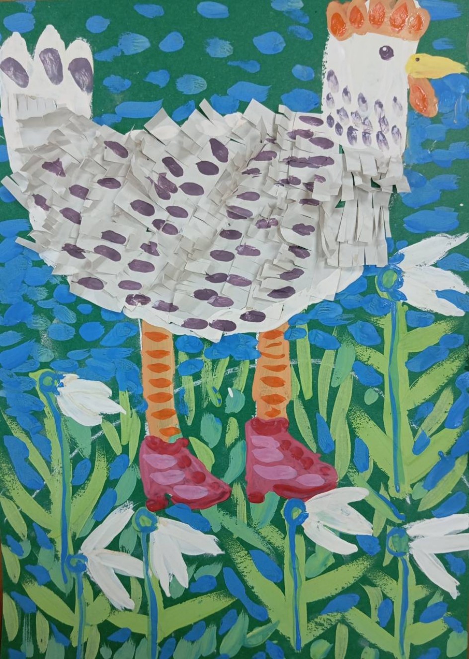 Курочка и подснежники