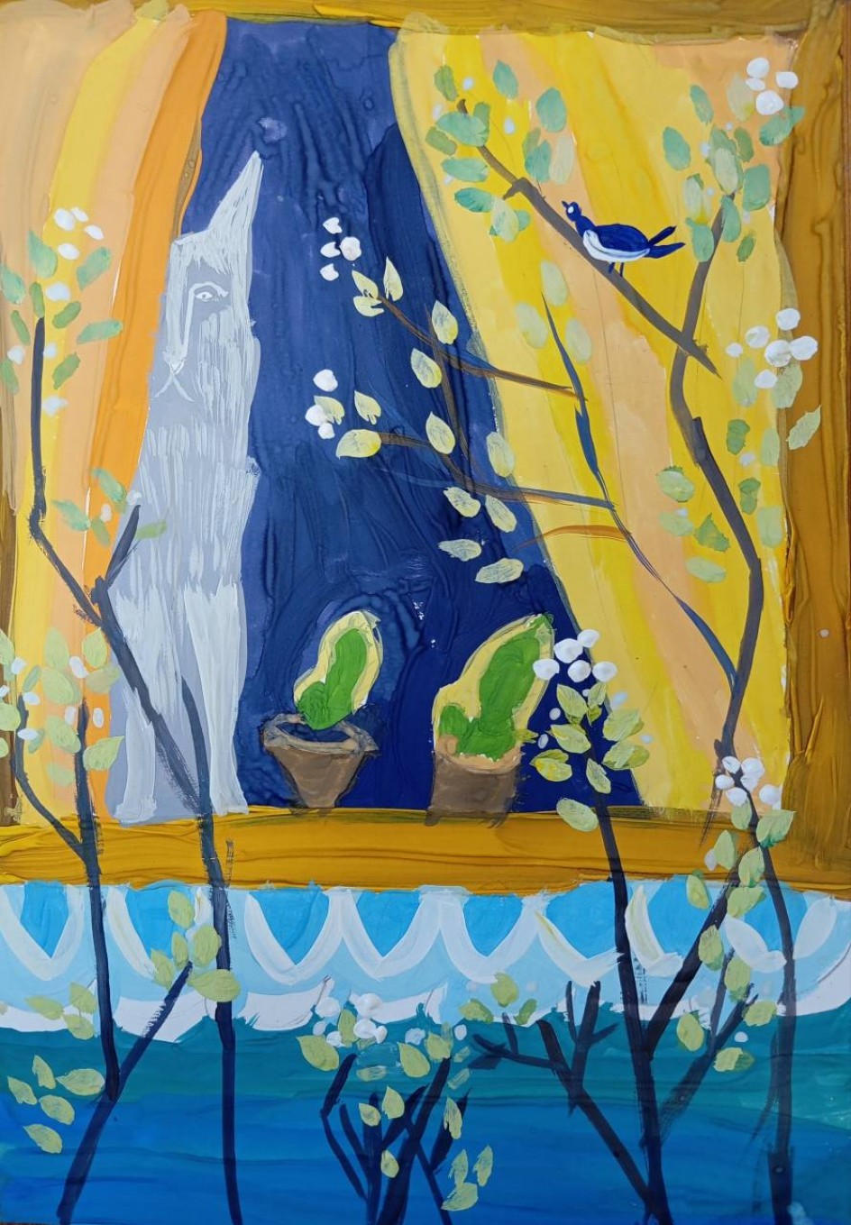 Цветущая вишня