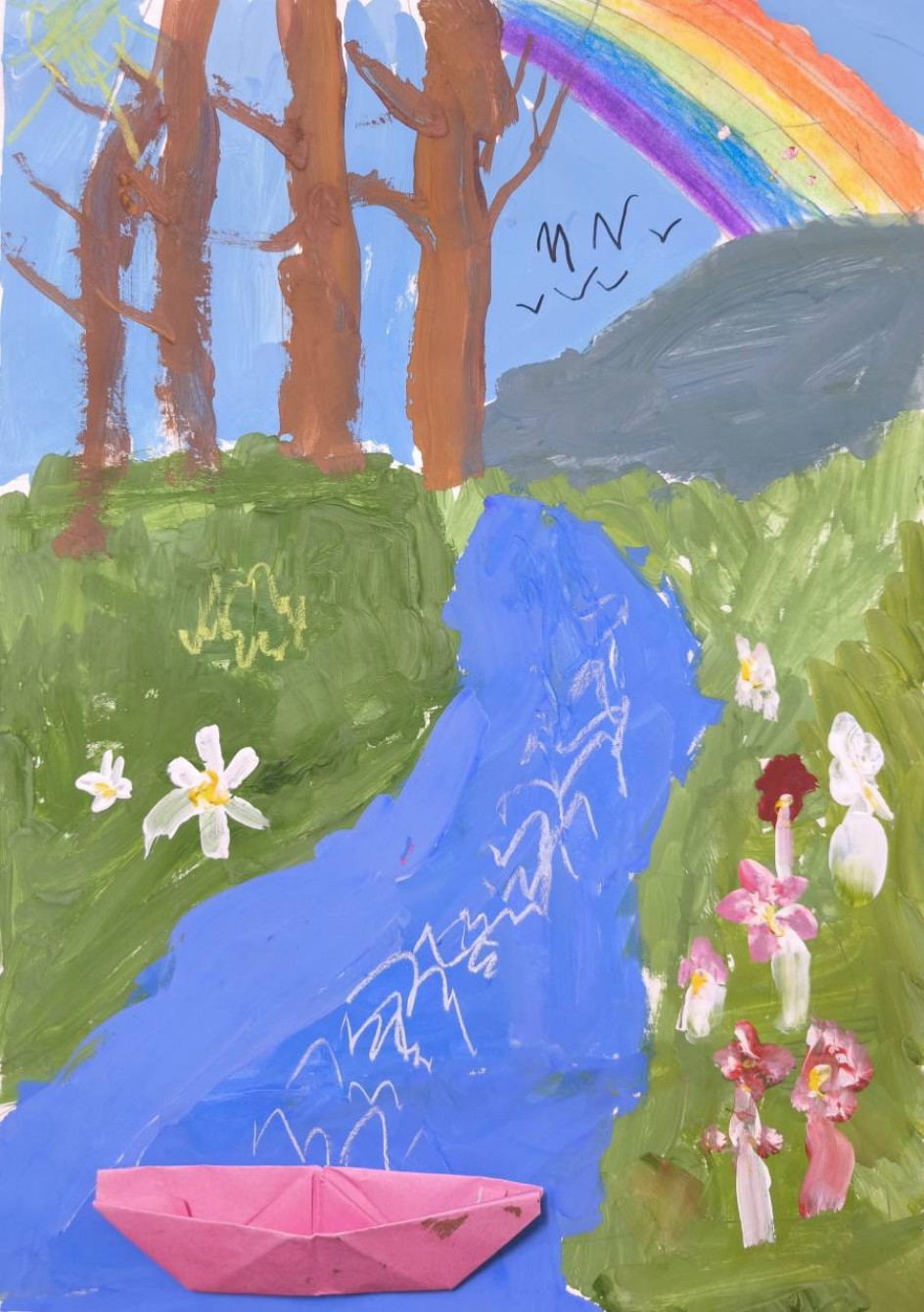 «Радужное утро на зелёной поляне»