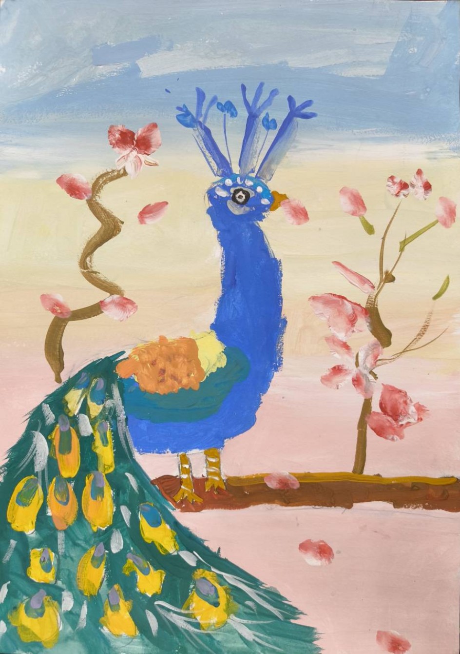 «Павлин среди цветов»