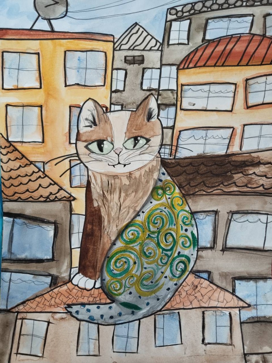 Кошка на крыше