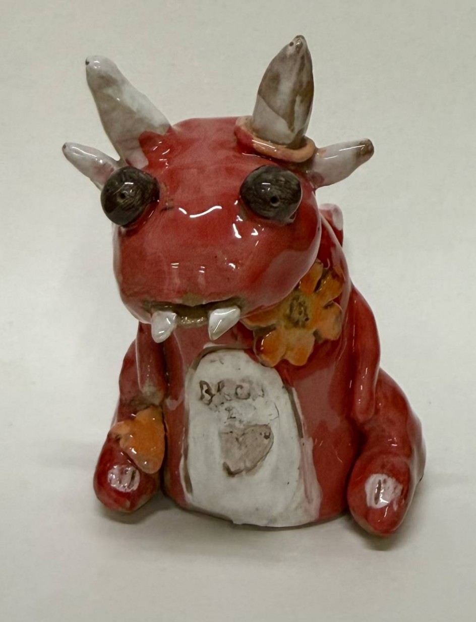 Динозавр в цветах