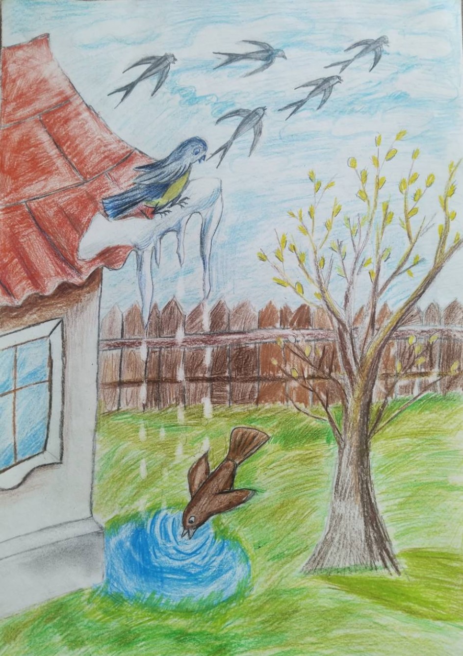 Тает снег, звенит капель