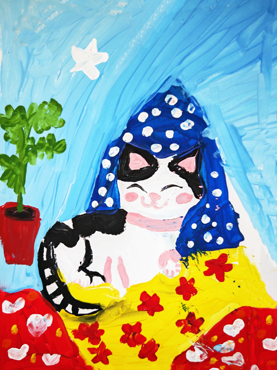 Сидит кошка на окошке