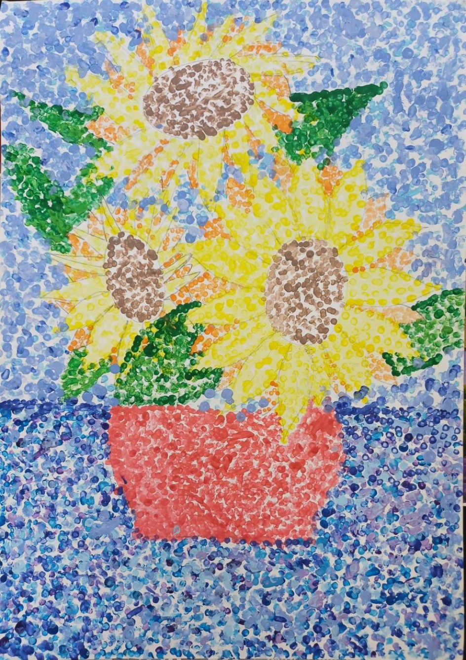 Ваза с подсолнухами