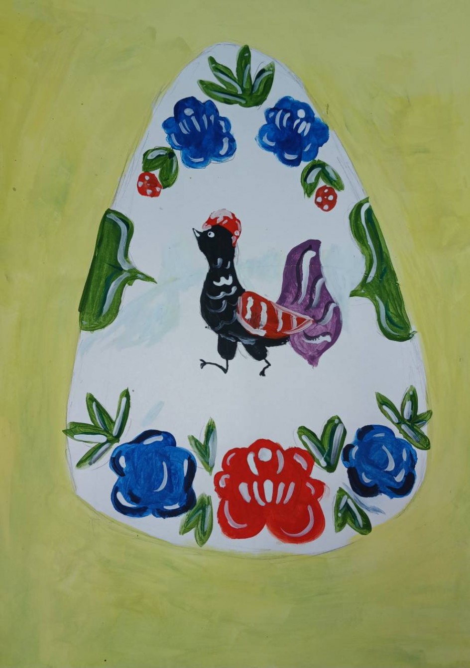 Городецкая роспись. Пасхальное яйцо