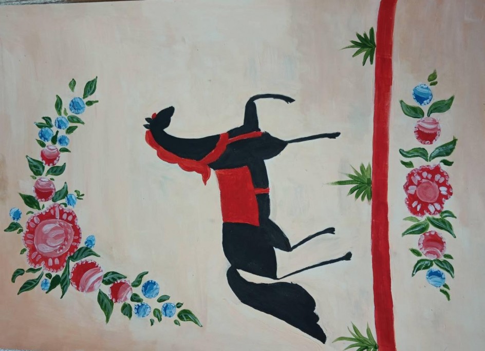 Городецкая роспись. Конь