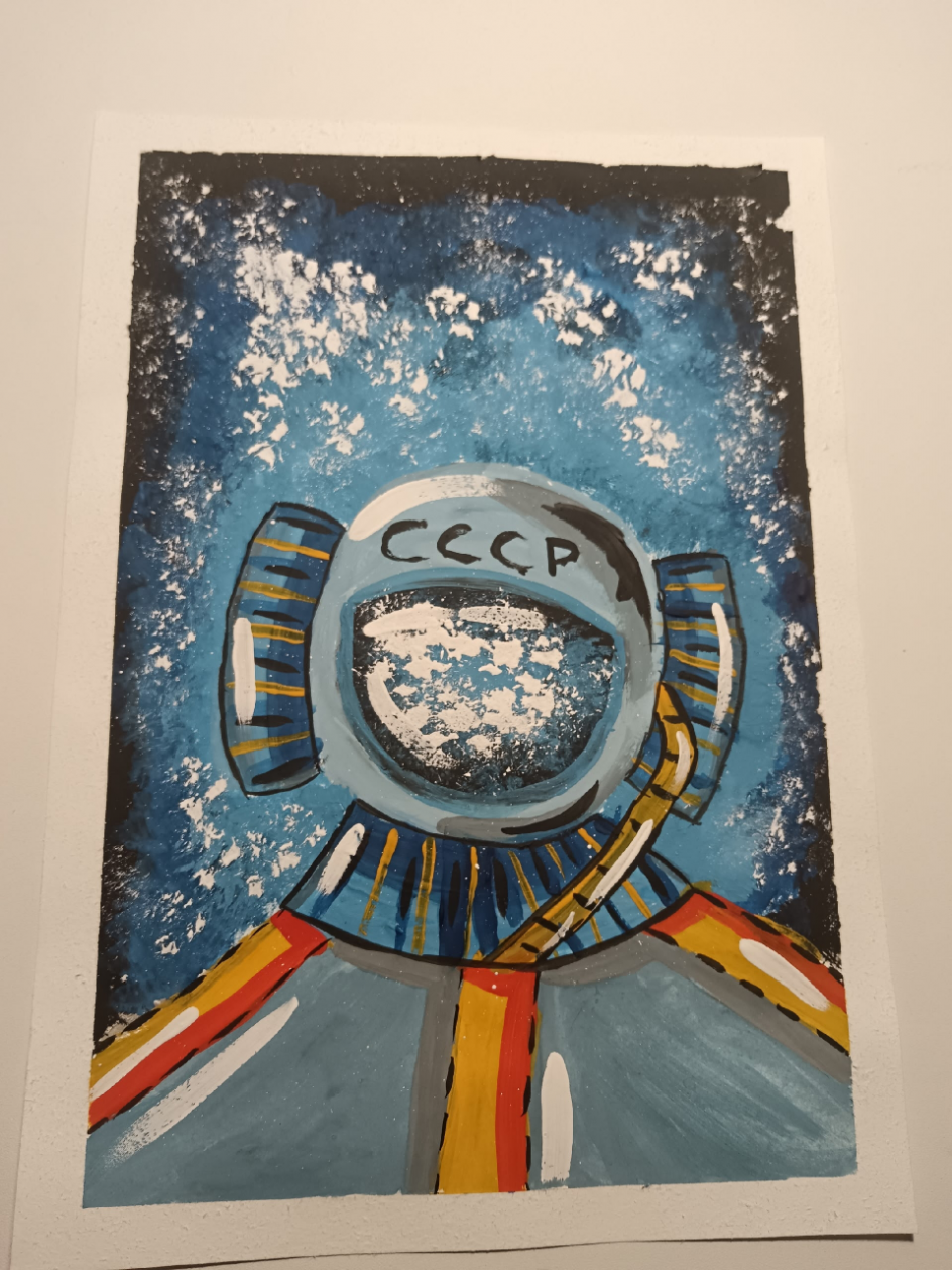 Космонавт в космосе