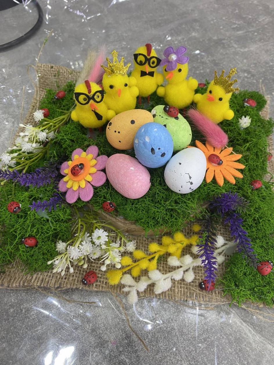 Цыплята в пасхальный день