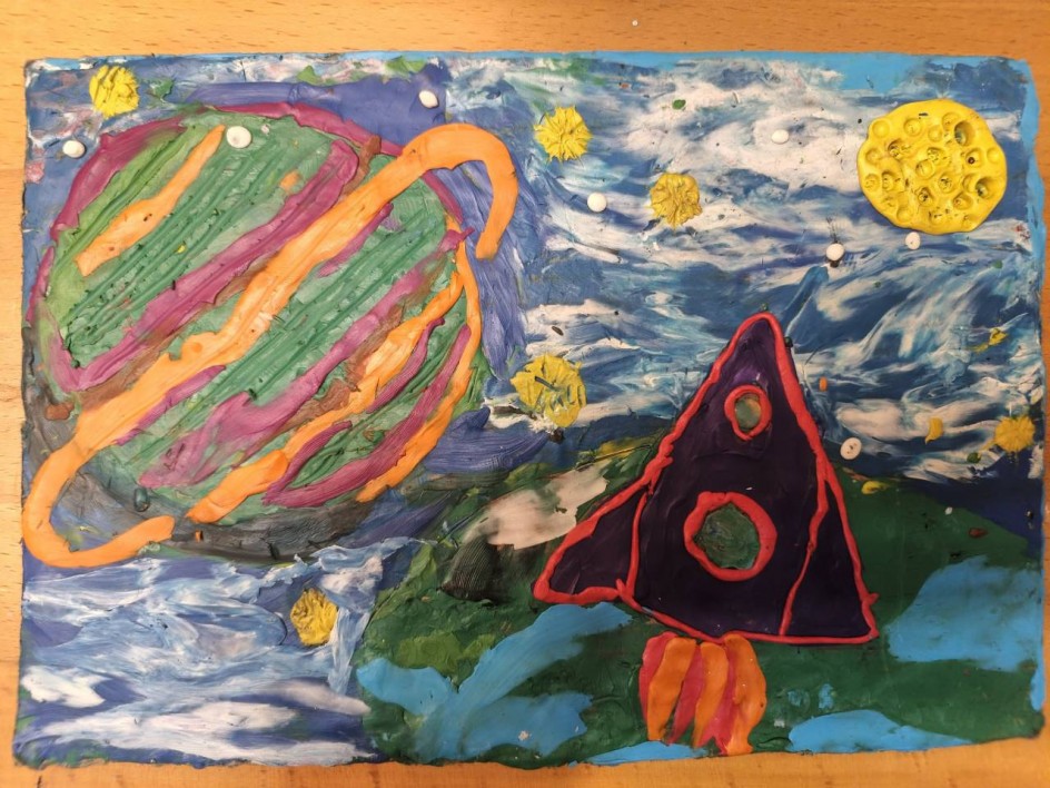 "Космическая экспедиция ". Пластилинография