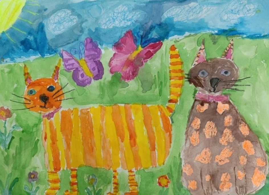 Котики на прогулке