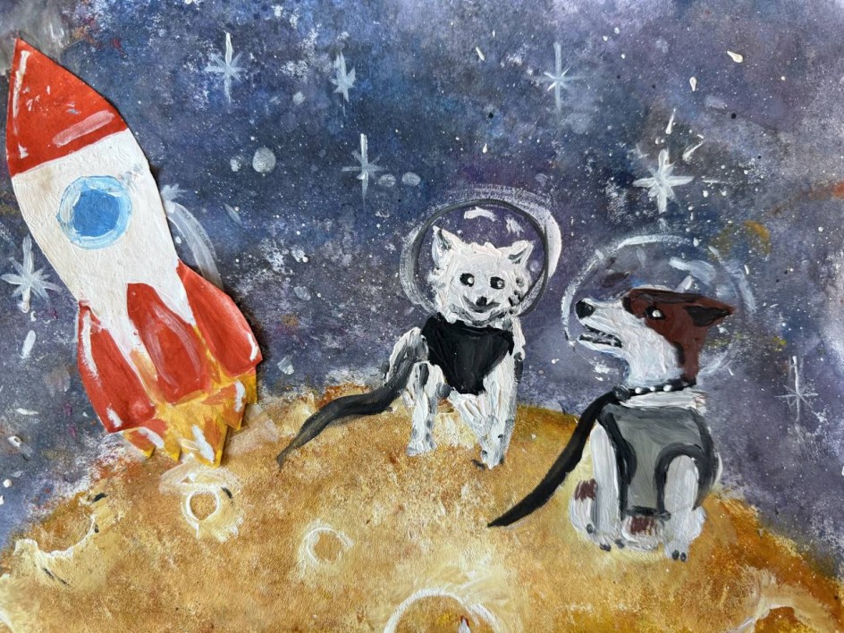 "Белка и Стрелка на Луне"