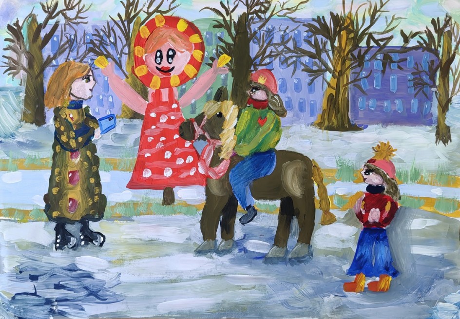 Гулянье в парке на масленицу