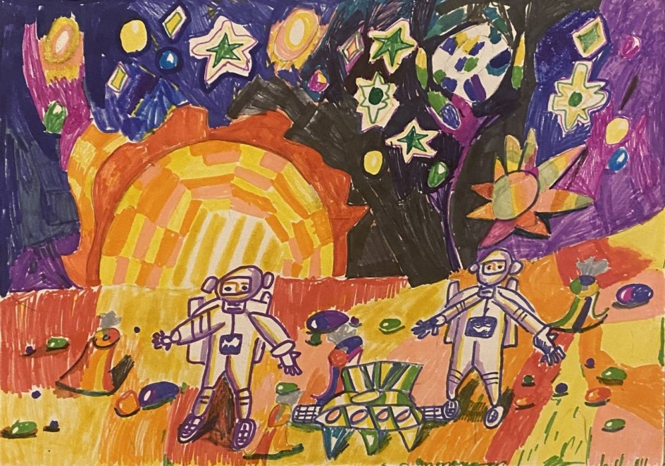 Восход красного солнца