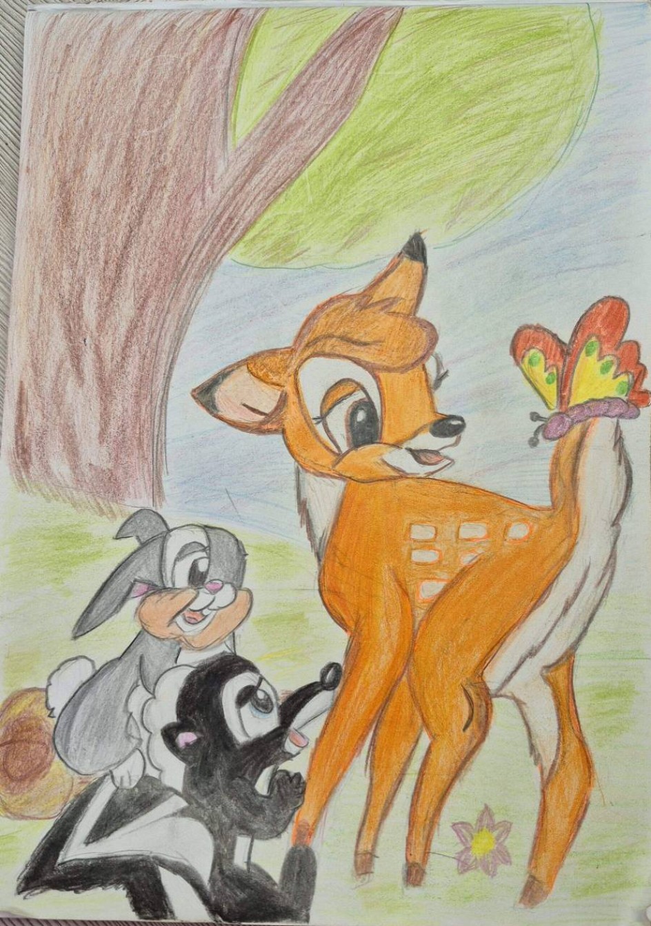 Друзья на лесной полянке.