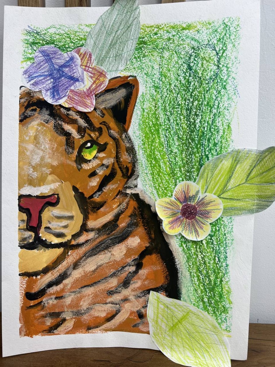 Тигр в саду