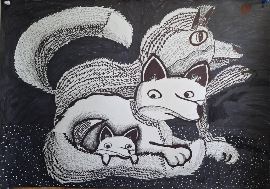 Лисья семья