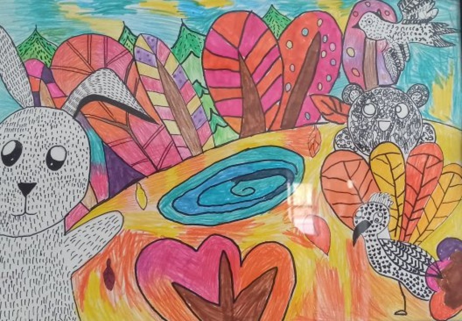 Осенние краски в лесу