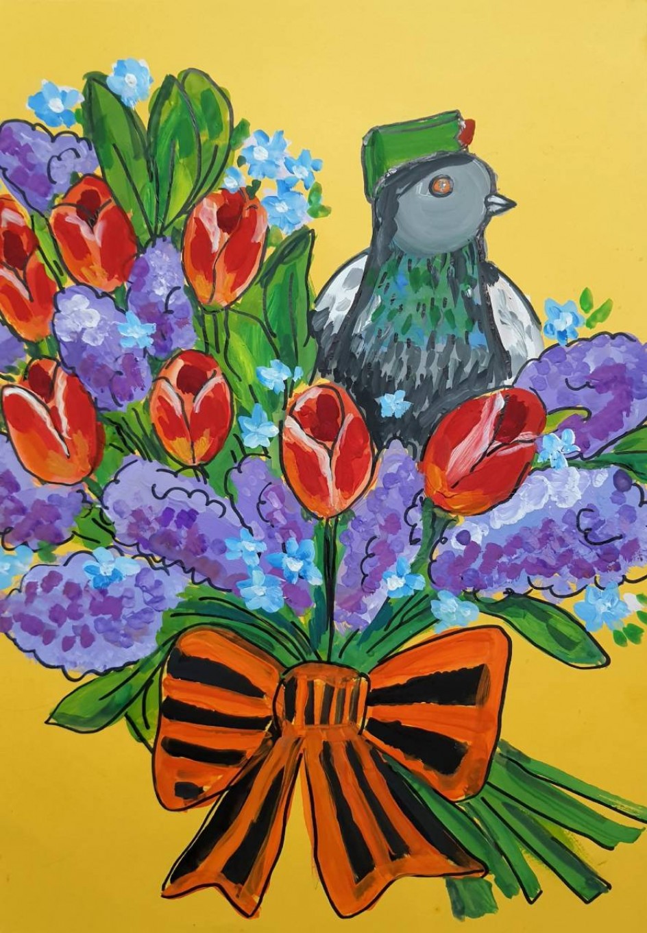 Букет крылатому герою