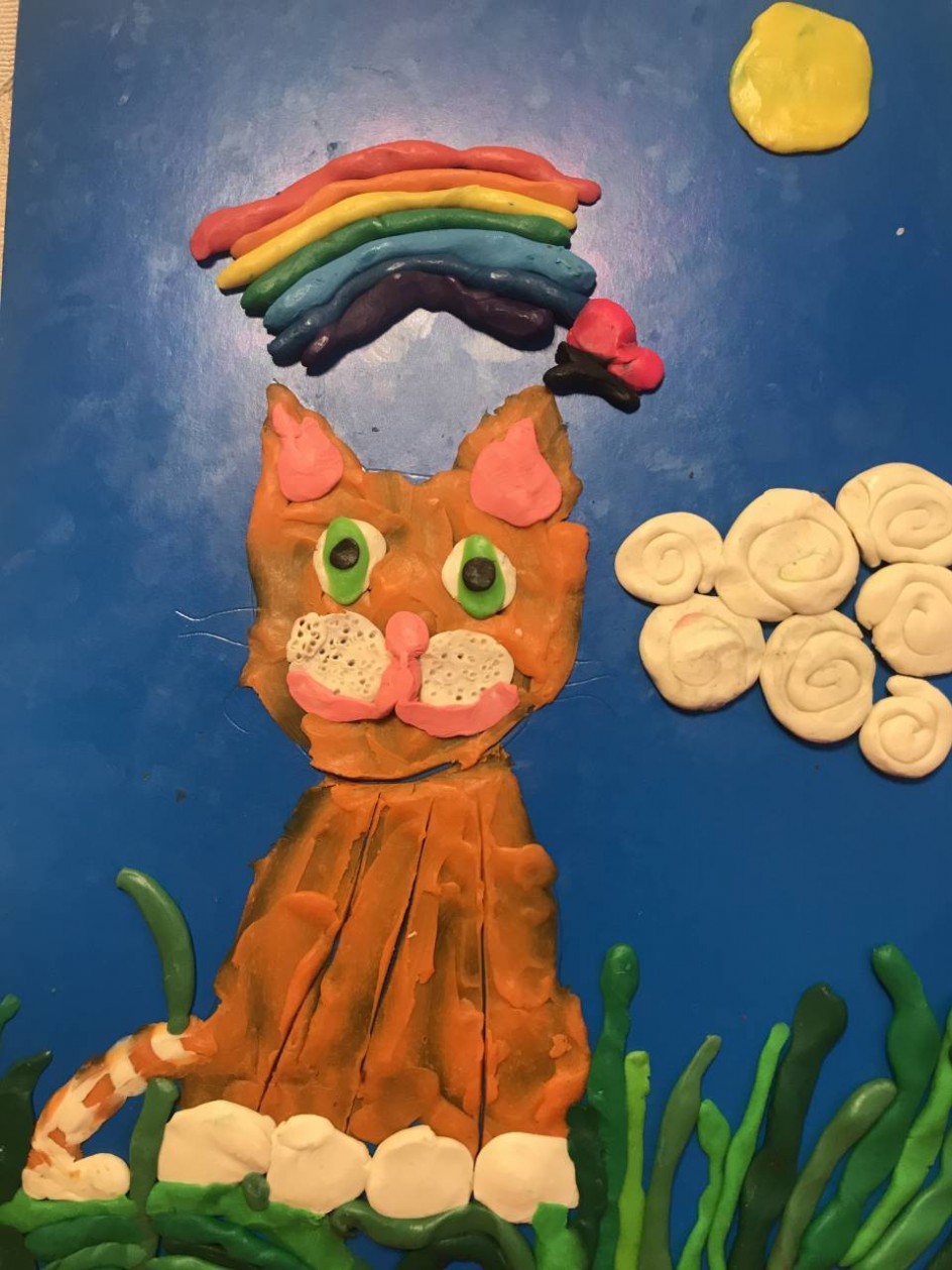 Котёнок на прогулке