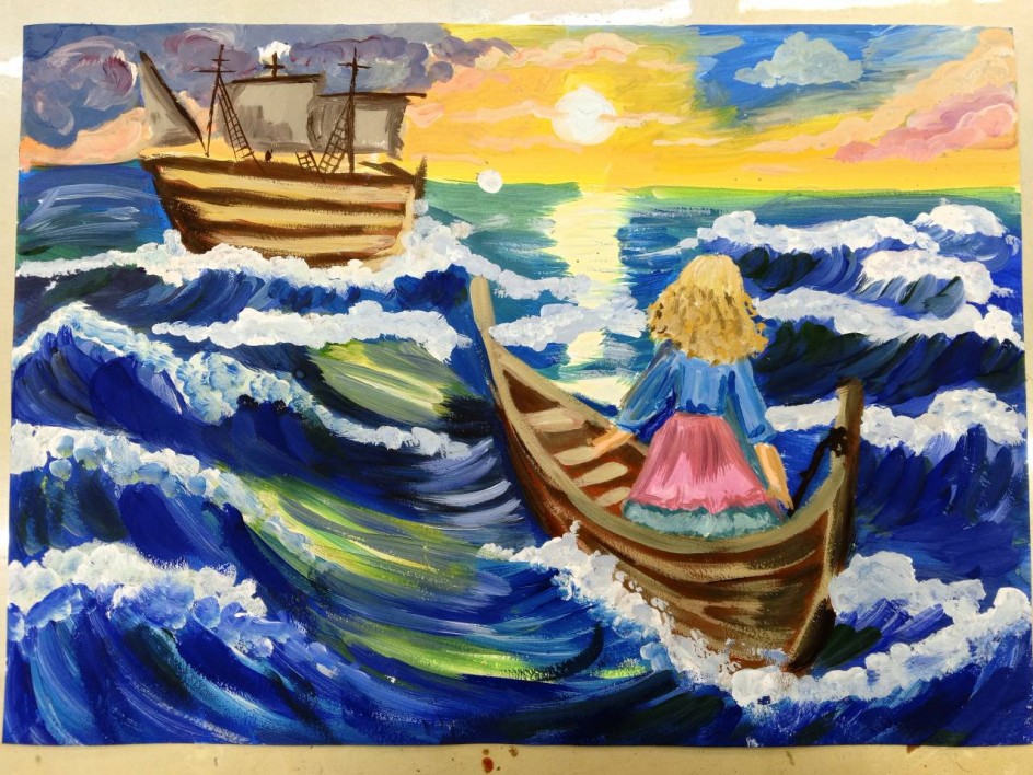 У синего моря