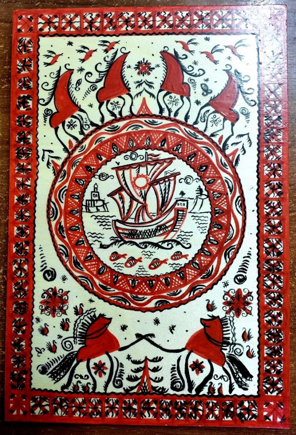 Мезенская роспись
