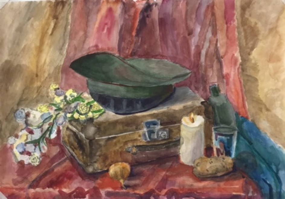 Весна Победы. Акварель.