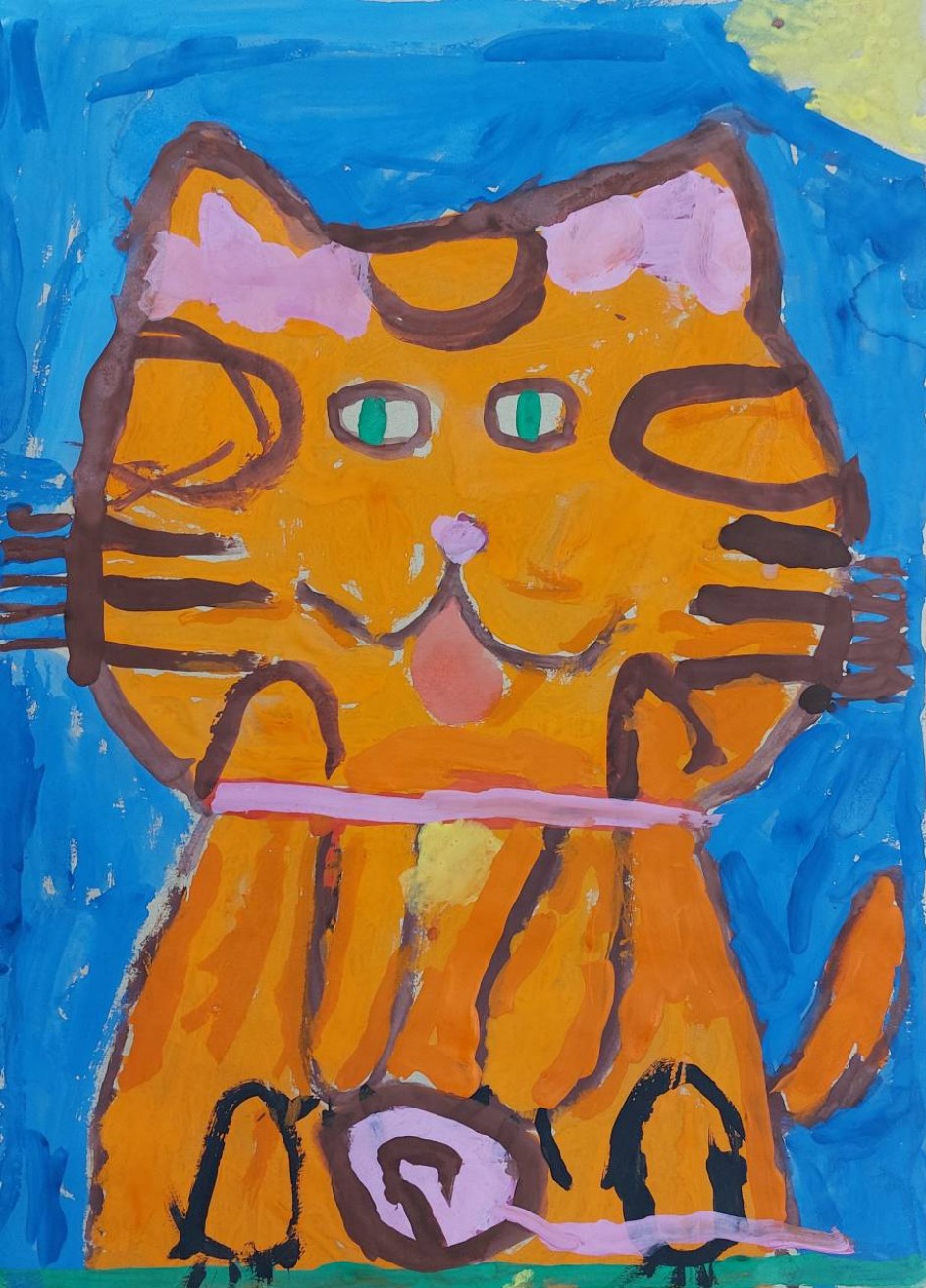Кошечка с клубочком