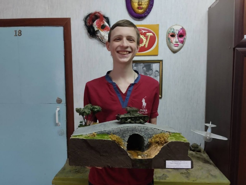 Диорама "Через старый мост" Т-28