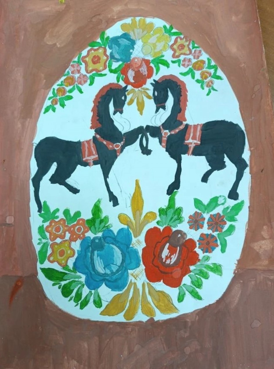 Городецкая роспись.