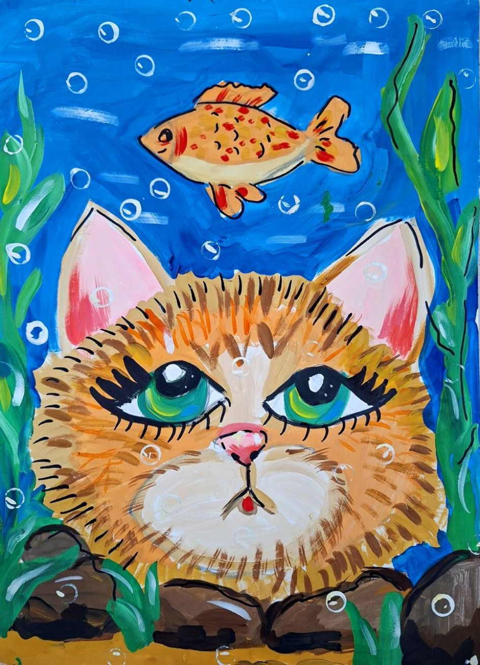 Кот и рыбка