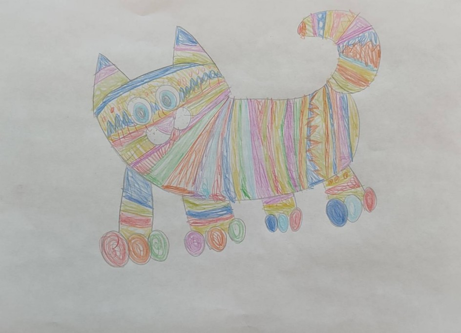 Разноцветный кот