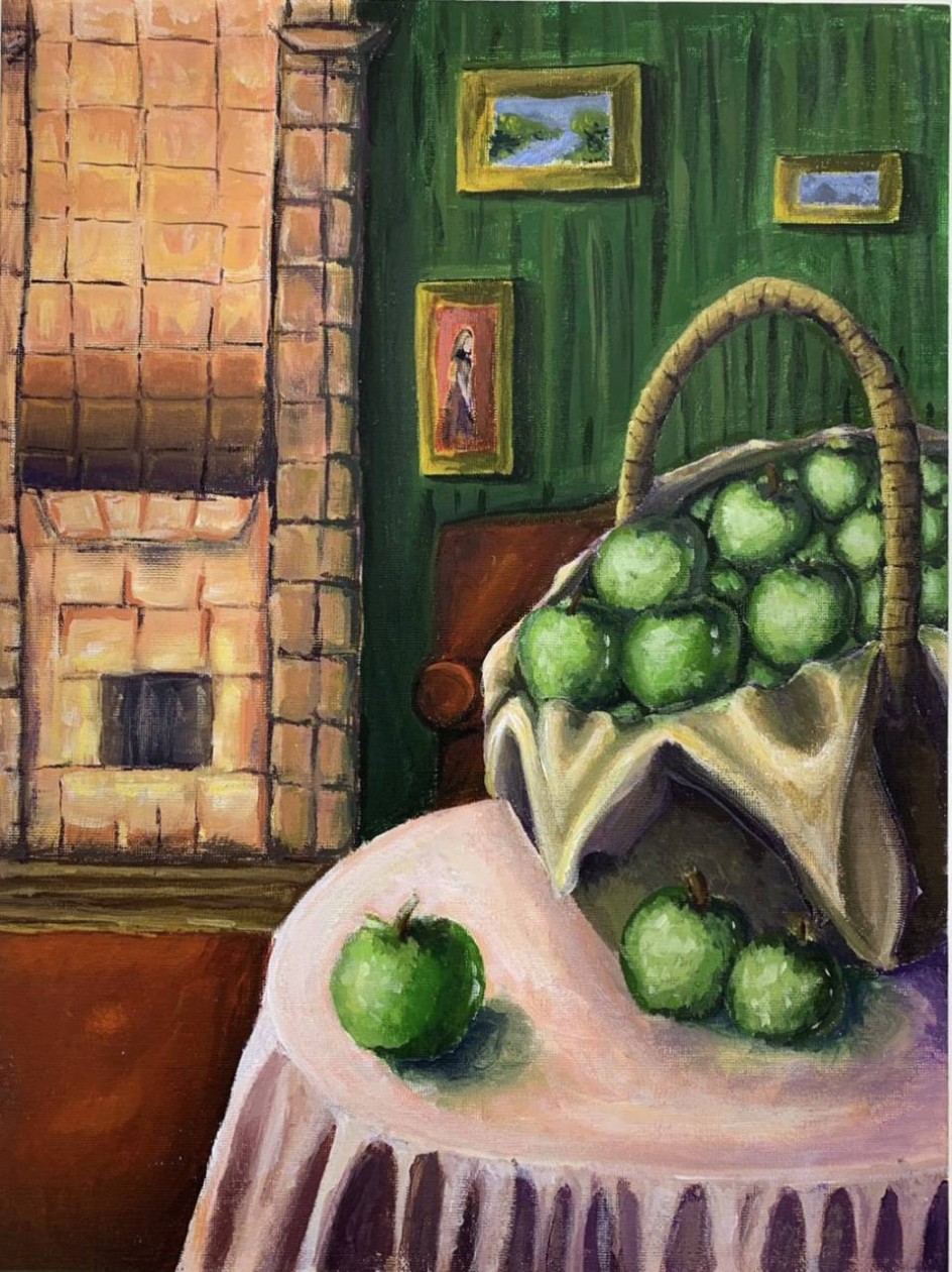 Корзина с яблоками