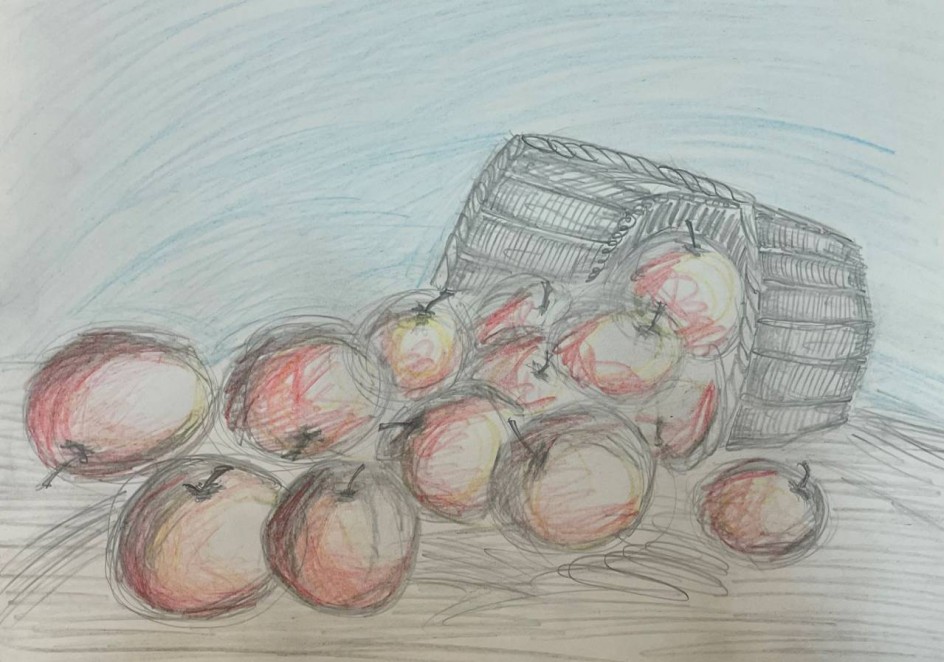 Корзина с яблоками