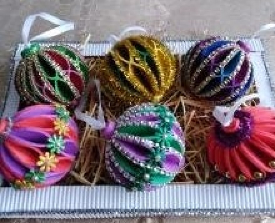 Набор новогодних игрушек из фоамирана