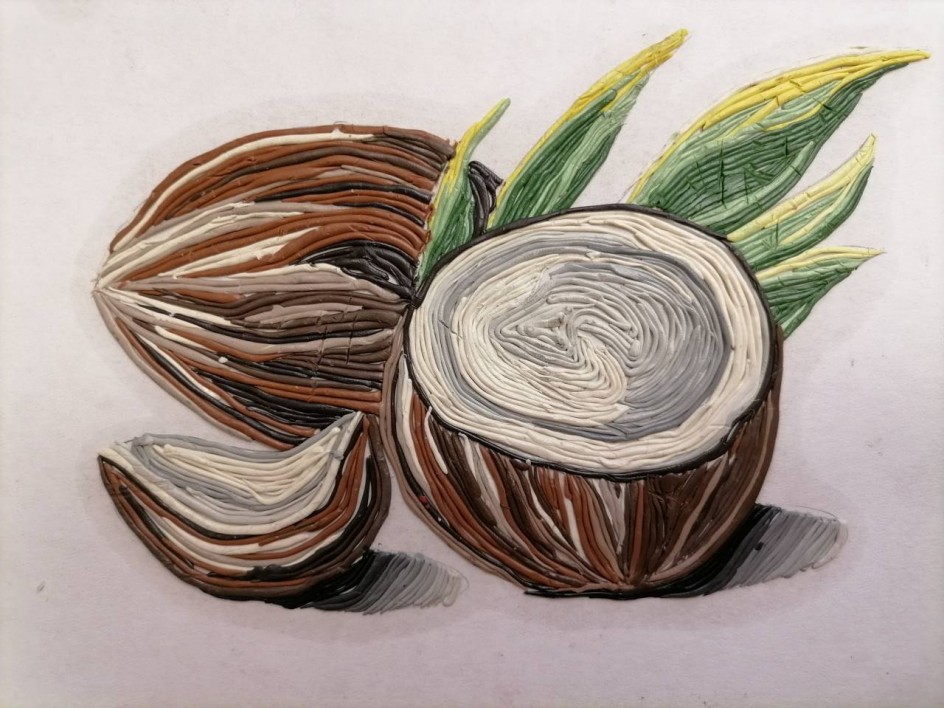 Пластилинография Кокосы