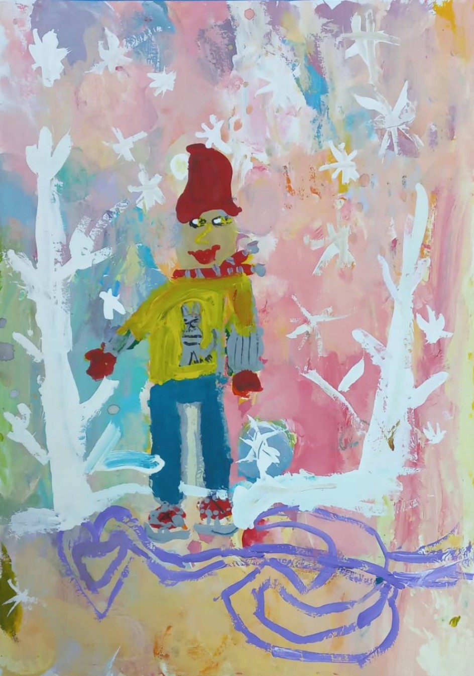 Фигурист на катке