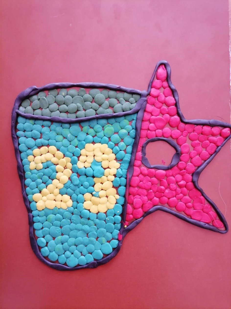 Пластилинография 23 февраля