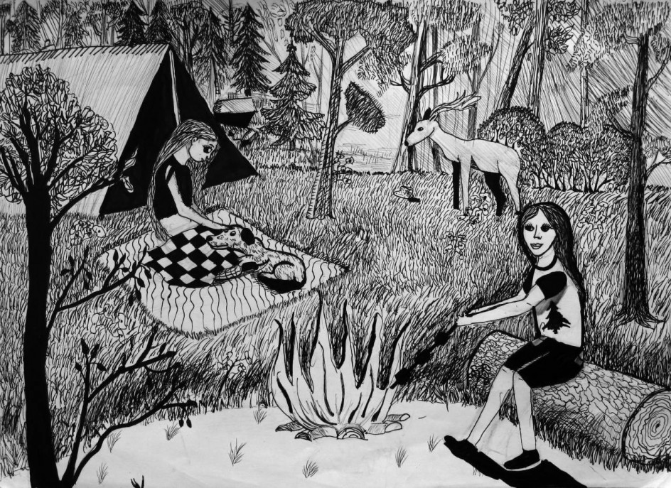 "На привале в лесу"