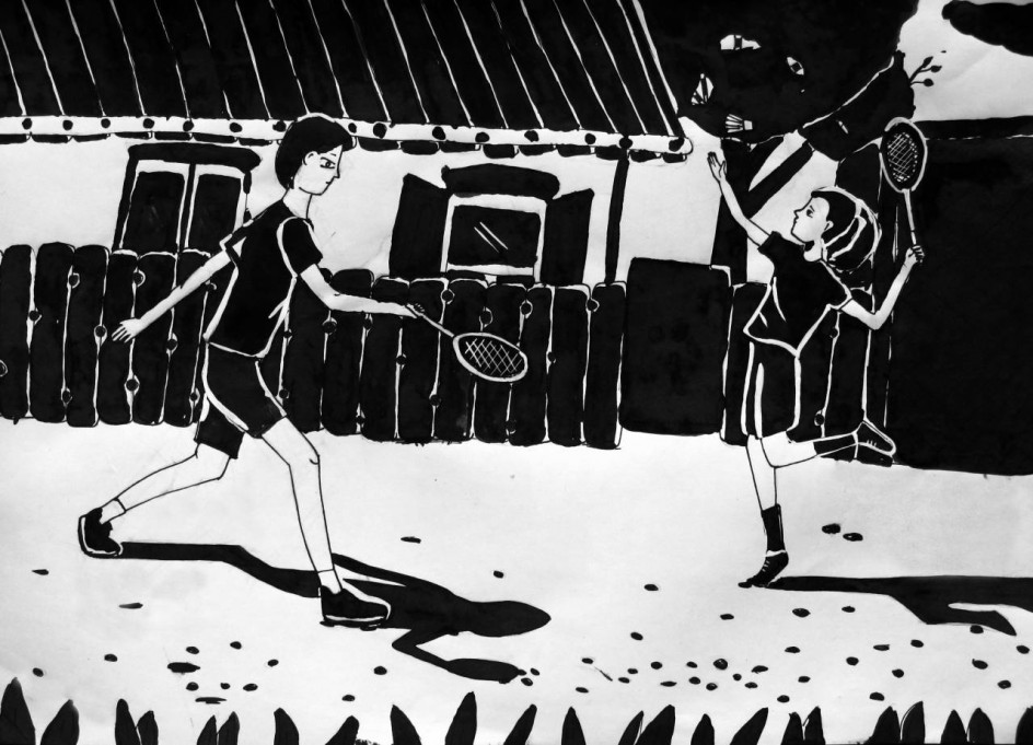 "Игра в бадминтон"